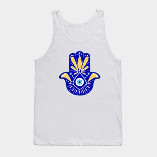 Hand of Fatma or Hamsa with evil eye Tank Top